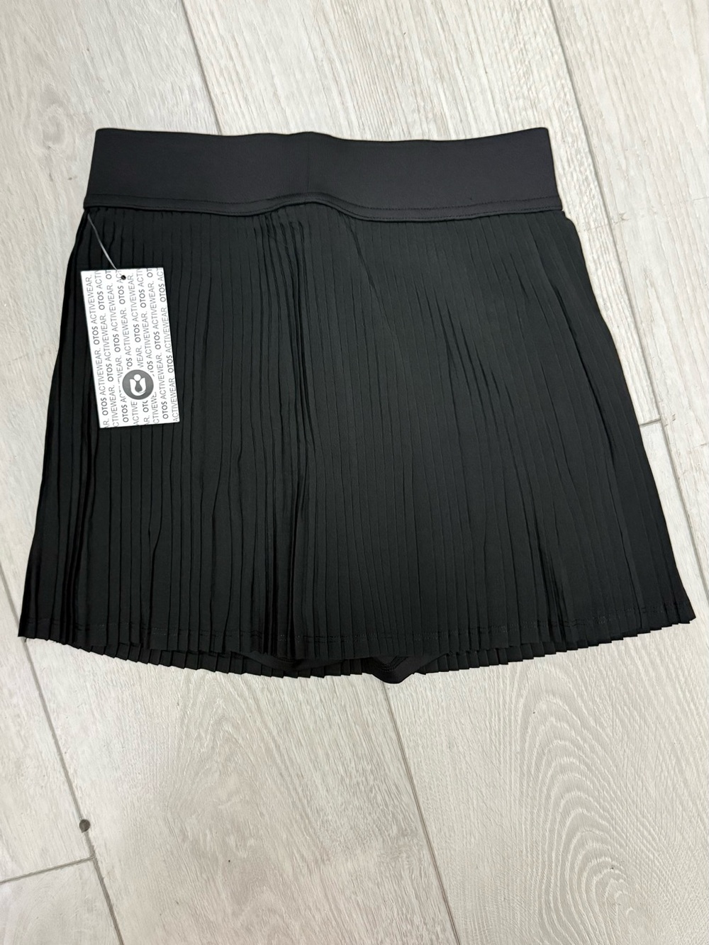 OTTO Black Pleated Skort with Elastic Waistband